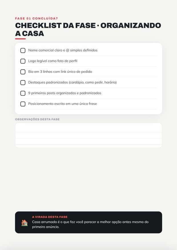 Checklist de fase concluída
